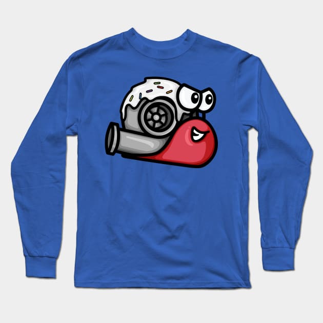 Turbo Snail - Red and White Donut Long Sleeve T-Shirt by hoddynoddy